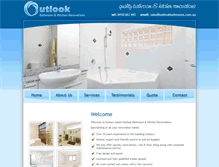 Tablet Screenshot of outlookbathrooms.com.au